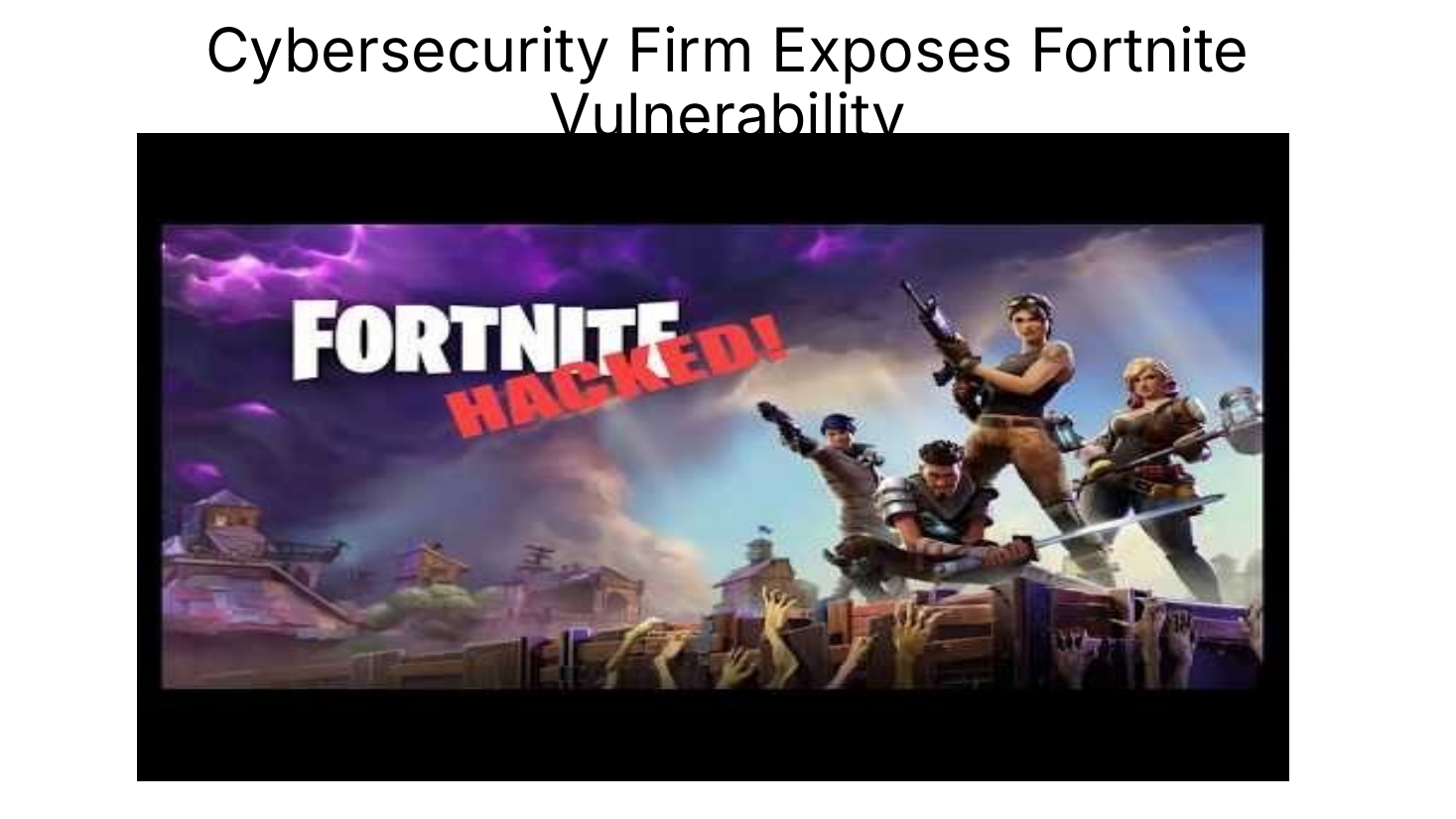 Existing slide 33: Cybersecurity Firm Exposes Fortnite Vulnerability. Students read and discuss the article.